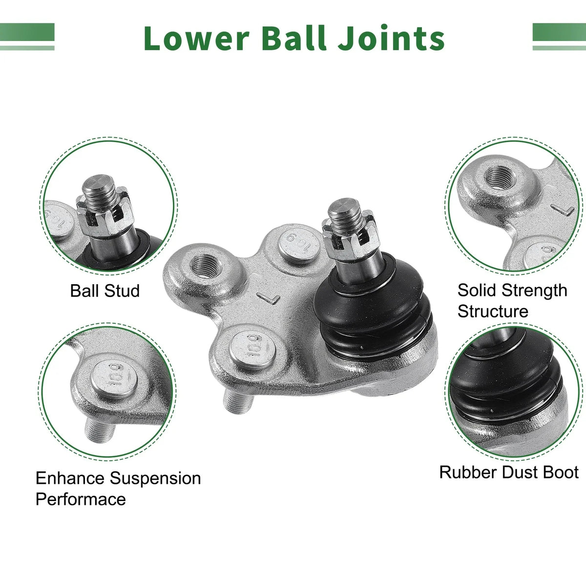 4pcs Front Suspension Kit for Honda Civic (2006–2011) - Sway Bar Link, Lower Ball Joint