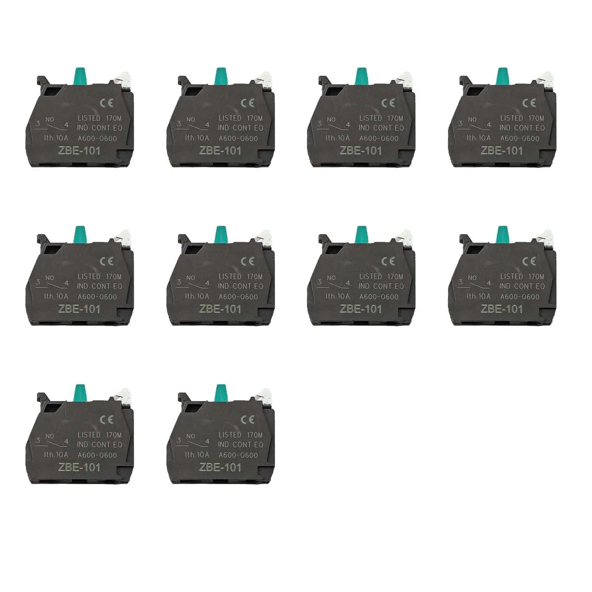 Set of 10 Screw Clamp Terminals ZBE101 for Automotive Applications