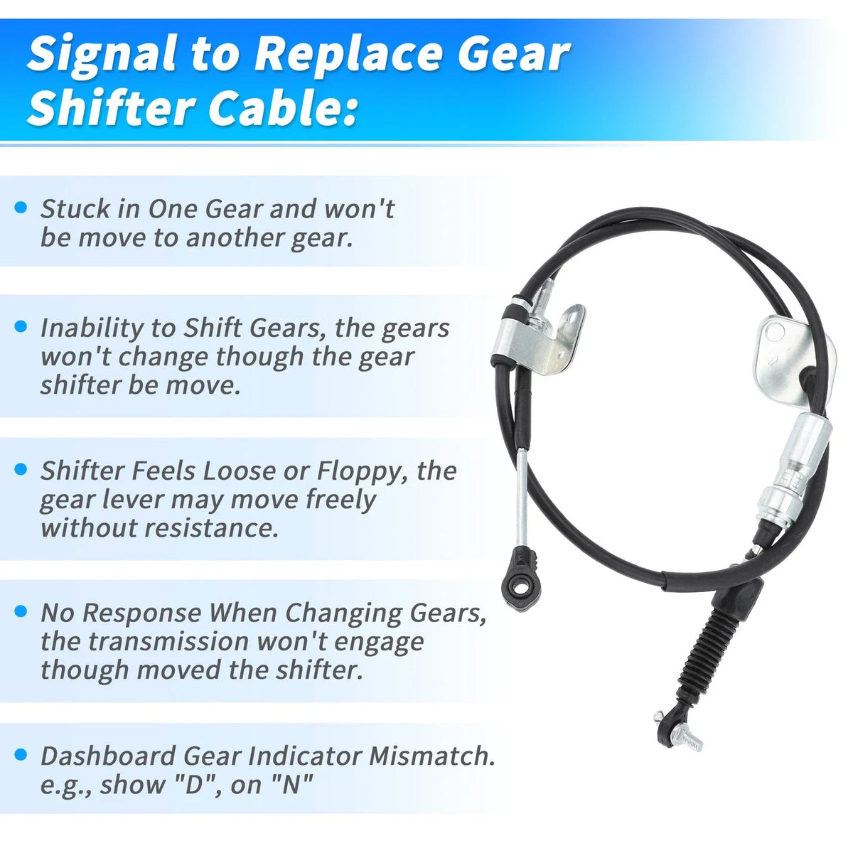 Auto Transmission Gear Shifter Cable for Toyota Tacoma (2005–2015) No.3382004010