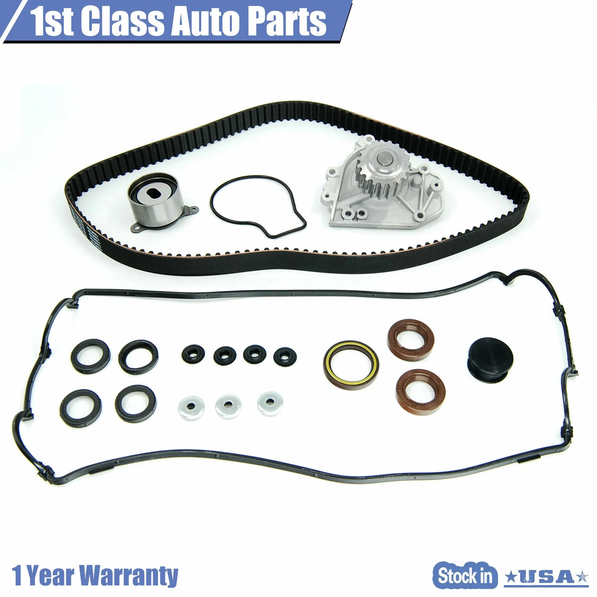 Timing Belt Set with Water Pump & Valve Cover Gasket for Honda CR-V, Acura Integra (1997–2001)