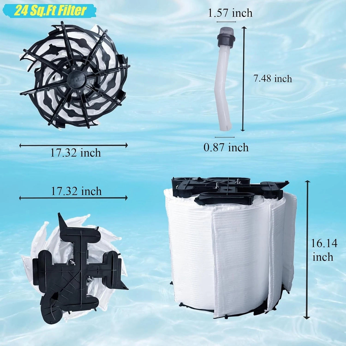 Pool Filter Grille Assembly for FNS 24 Square Feet Pool