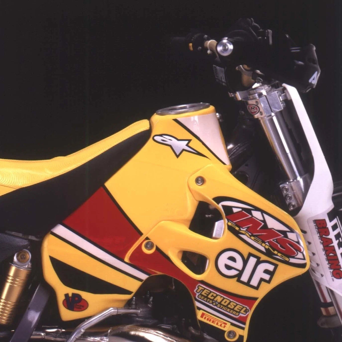 IMS 3.4 Gallon Fuel Gas Tank for Suzuki RM250 (1993–1995) - Black