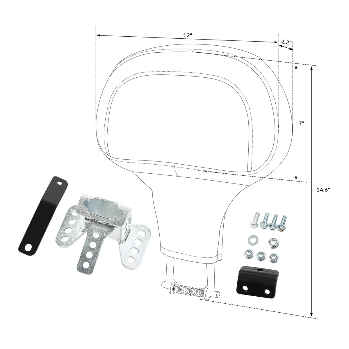 Rider Driver Backrest Pad for Harley Touring Road Electra Street Glide (2009-2023)