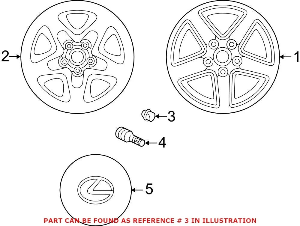 Genuine OEM Wheel Lug Nut for Lexus ES300 GS300 GS430 (1992–2005) 9094201058