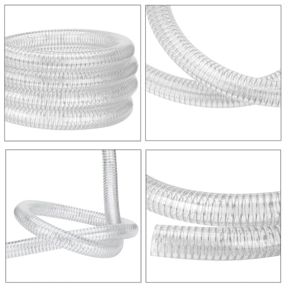 1/2" ID PVC Reinforced Tubing Flexible Hose - 25ft