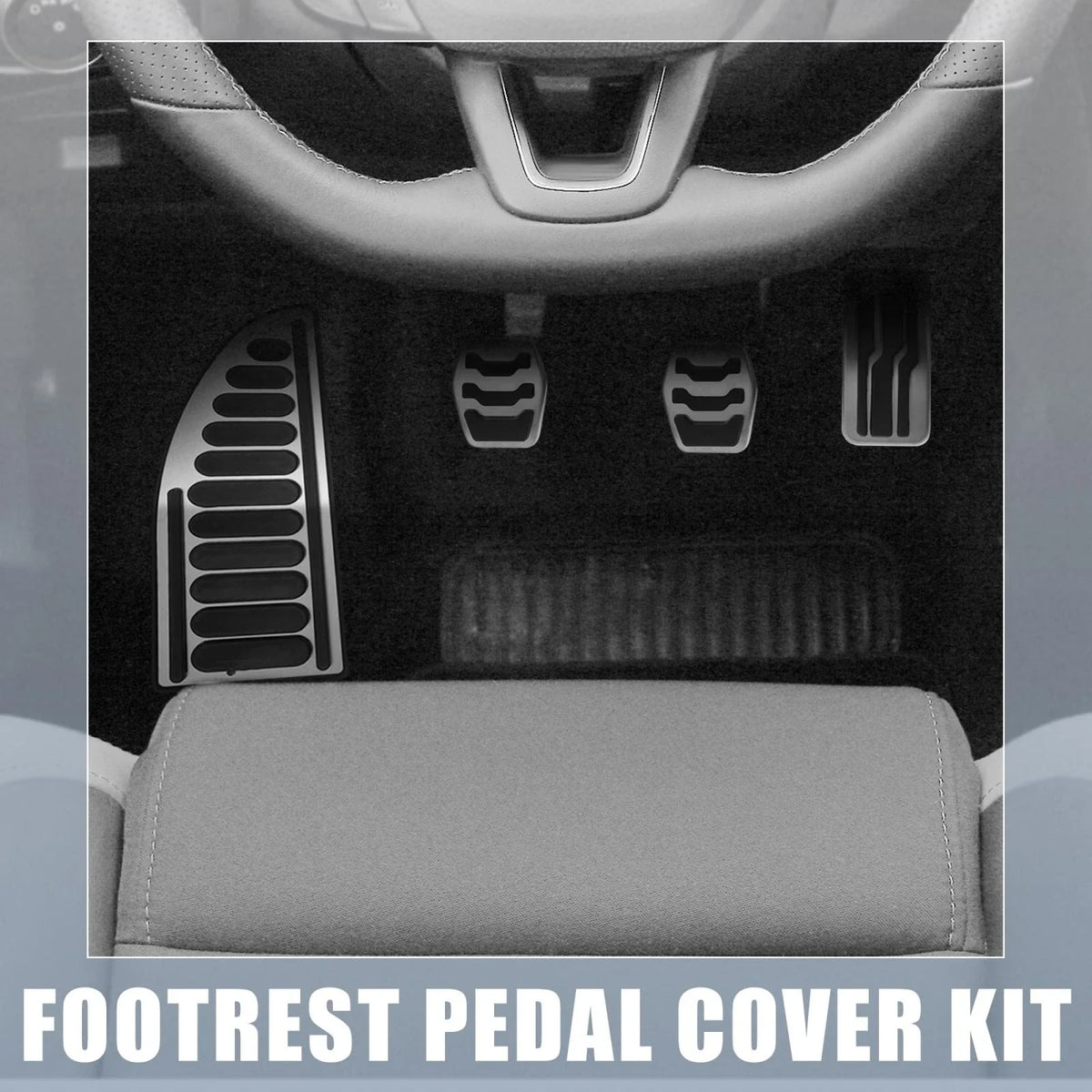 Anti Slip Clutch Brake Gas Accelerator Pedal Cover Kit for Ford 