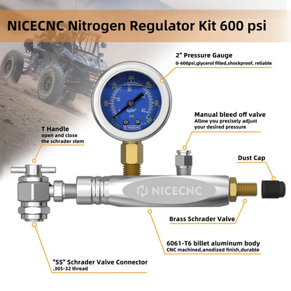 2" Pressure Gauge for Off-road Bikes (0-600psi)