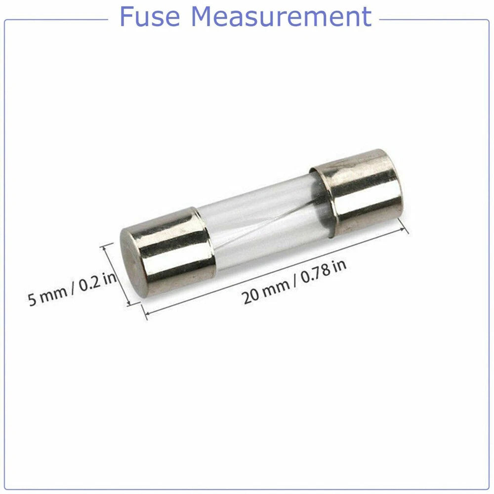 5x20mm Quick Blow Glass Tube Fuses Assorted Kit