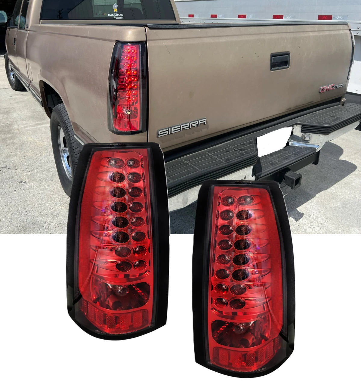 2X LED Tail Lights for Chevy GMC C/K 1500 2500 Suburban (1988–1998) NTR773R