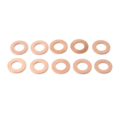 10x M12 Copper Oil Drain Plug Gasket Seal Ring for Universal Applications