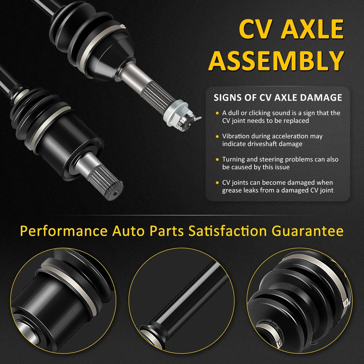 CV Joint Axle for Kawasaki Brute Force KVF 650 (2006–2013)