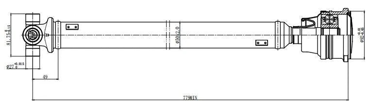 Complete Front Drive Shaft Assembly for Hummer H3 (2010) AWD/4WD