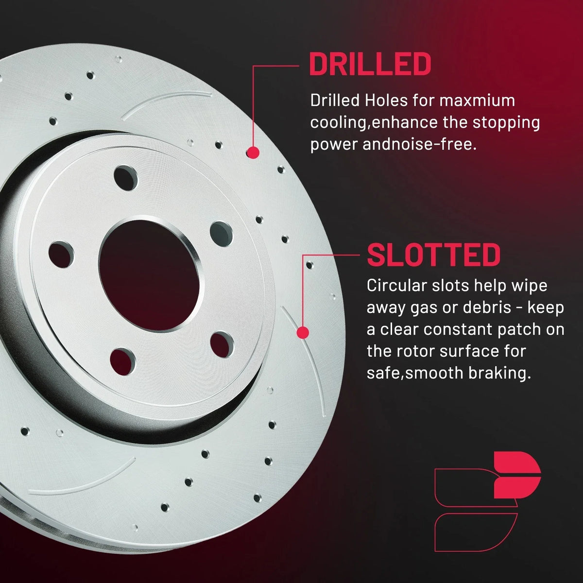 Brake Rotor and Pad Kit for Dodge Durango and Jeep Grand Cherokee (2011–2020)