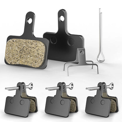 8 Pairs Resin Semi-Metallic Brake Pads for Disc Bicycle Mountain Road