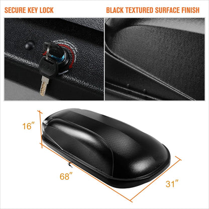 Aluminum Cross Bar Roof Rack for BMW X1 (2009–2015) + Black Storage Box & Keys