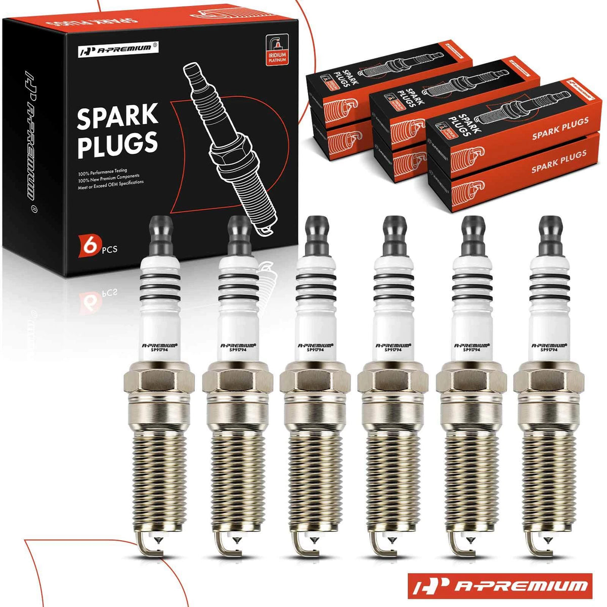 6x Iridium & Platinum Spark Plugs for Ford Expedition (2019) 91794