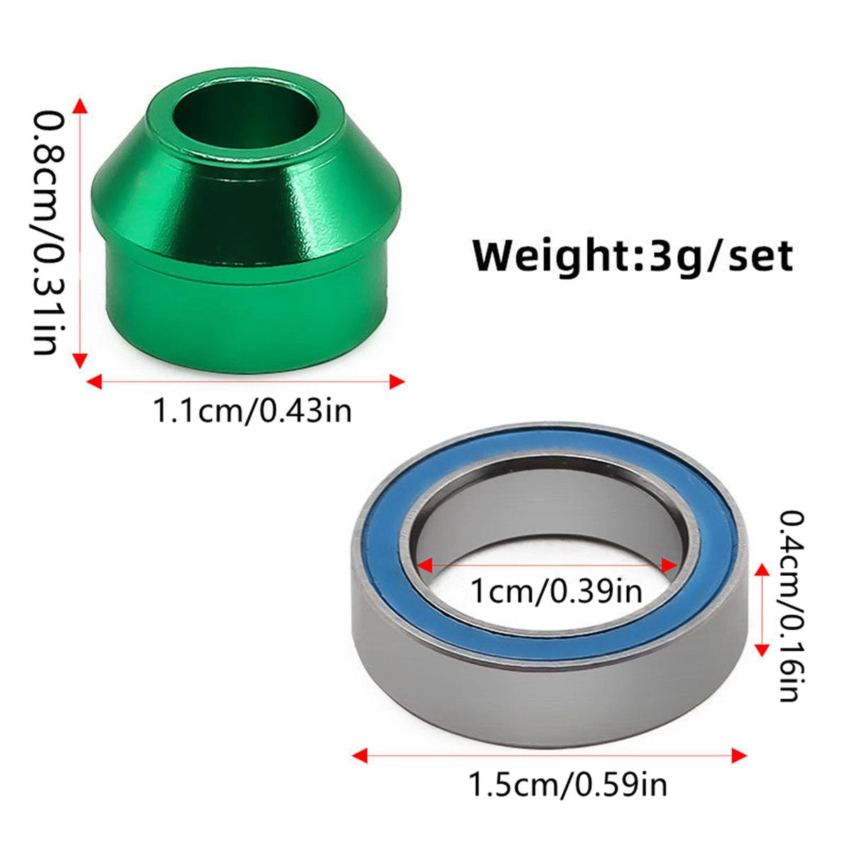 Set of 4 Bearing Adapters for Rustler 4X4, Slash 4X4, Stampede 4X4