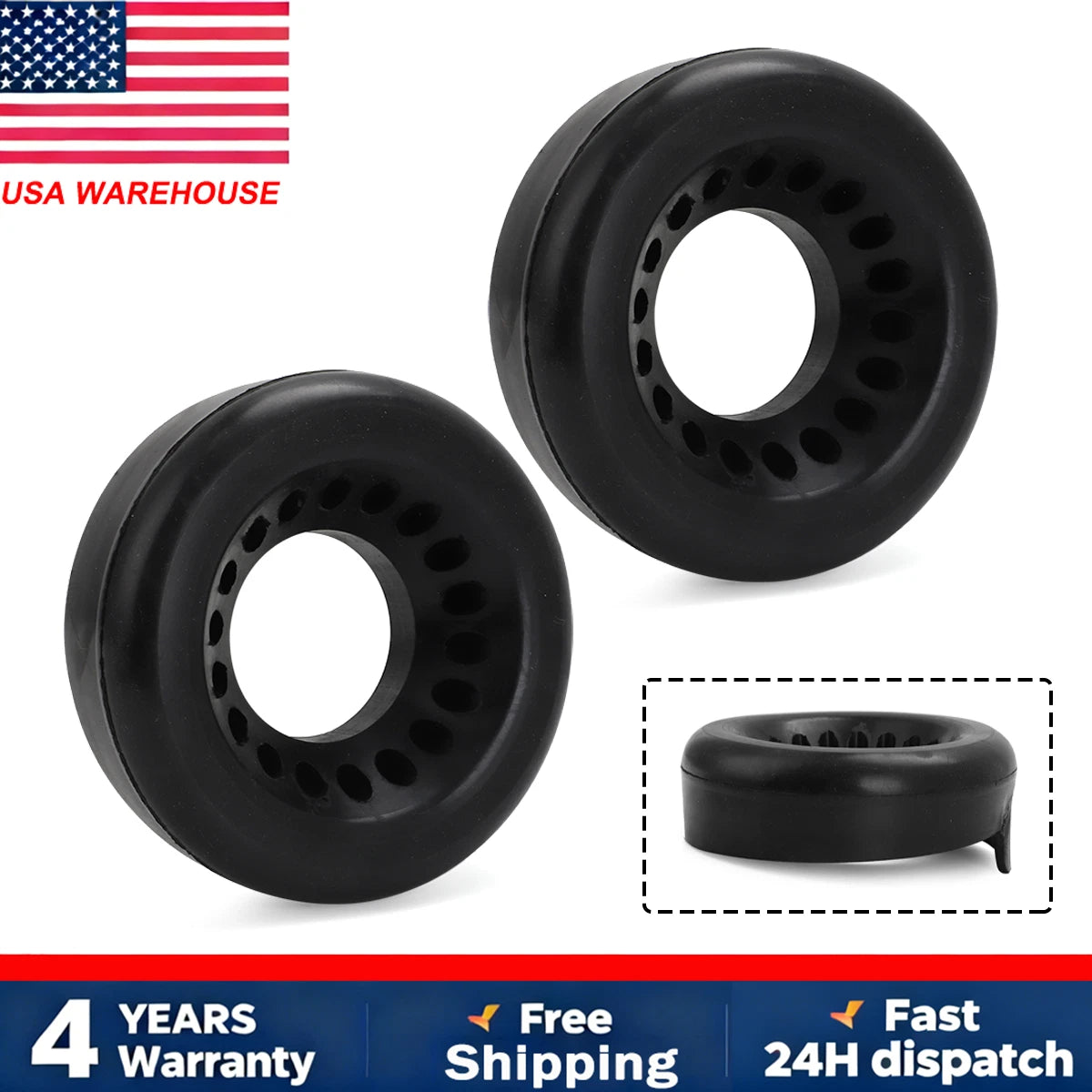 2X Rubber Coil Spring Isolators for Chevrolet Camaro Pontiac Firebird (1993–2002) 10290379, HT10290379PR