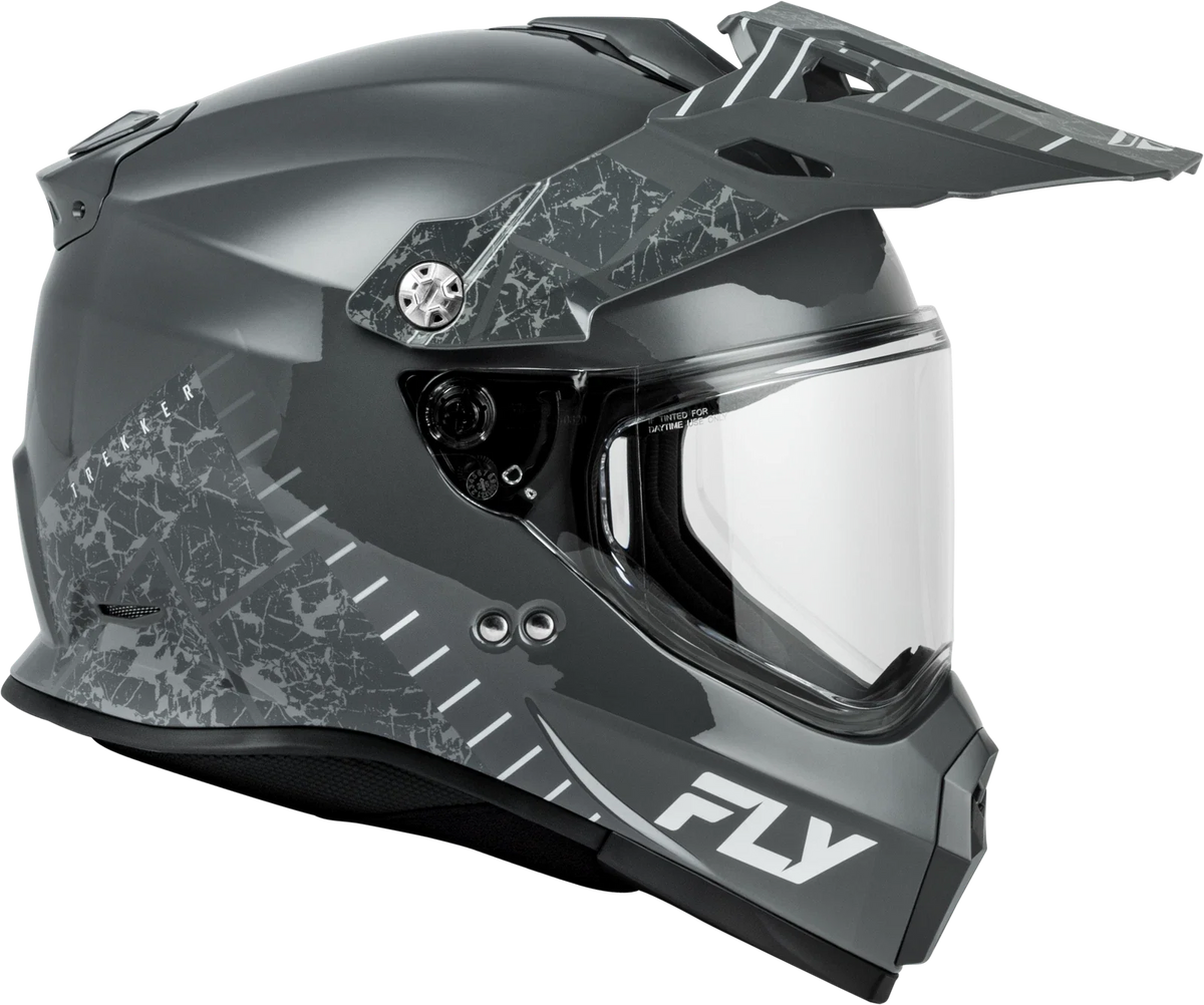 Fly Racing Trekker Full-Face Helmet for Street Riders (2X-Large, Grey)