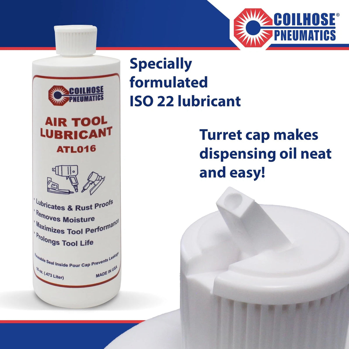 16-Ounce Air Tool Lubricant for Coilhose Pneumatics