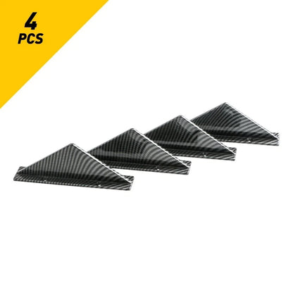4X Rear Bumper Diffuser Shark Fin Spoiler Lip Splitter for Universal Fit
