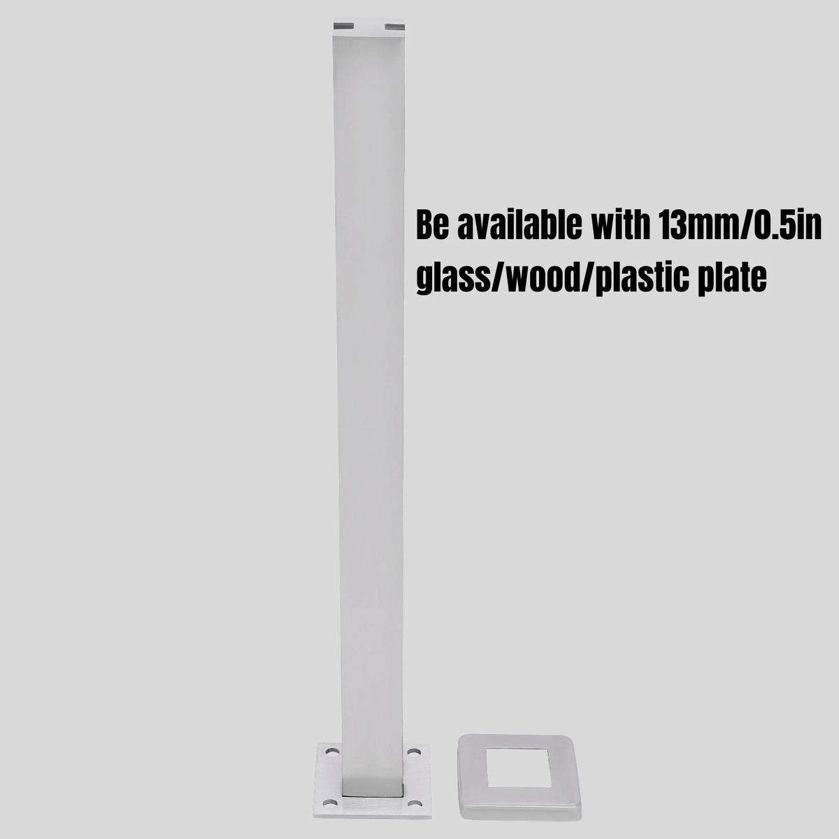 304 Stainless Steel Glass Railing Post 65cm for Balcony and Deck Safety