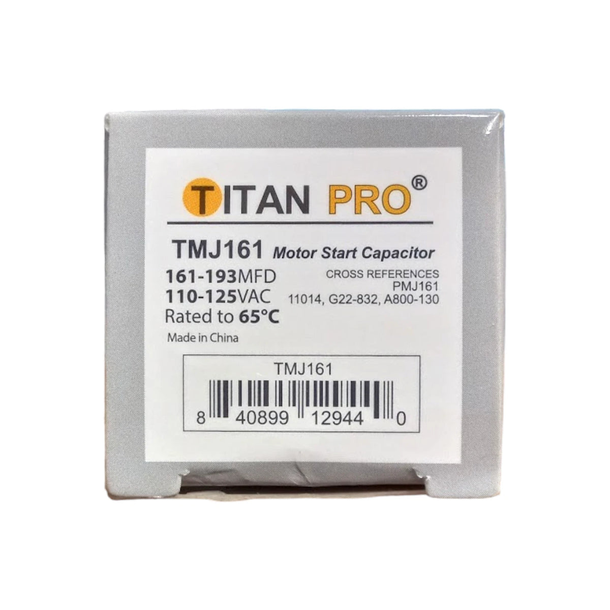Motor Start Capacitor for Titan Pro TMJ161 (161-193 MFD UF / 110-125 VAC)