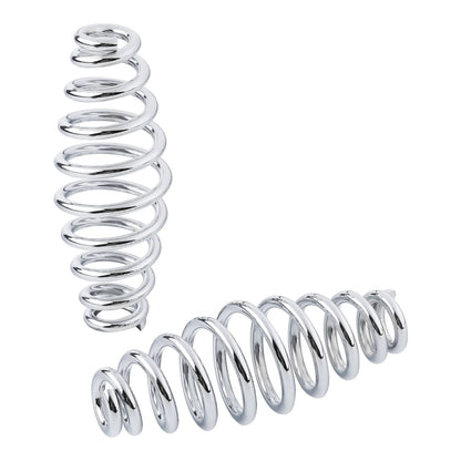 Pair Chrome 5" Barrel Solo Seat Springs for Harley Bobber, Honda, Yamaha, Suzuki