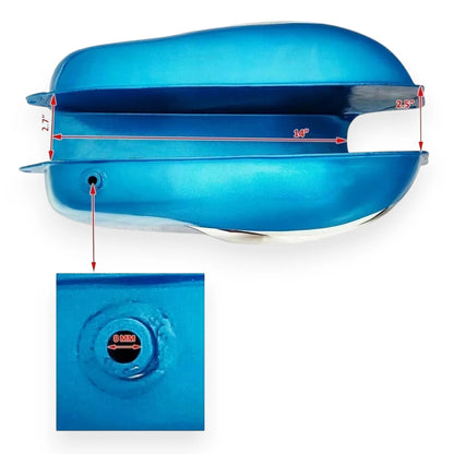 Chrome & Blue Painted Petrol Fuel Tank for BSA Bantam D7 D10 D14 D175