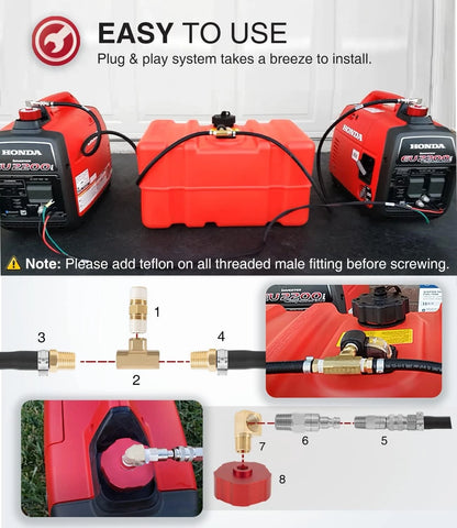 Extended Fuel Kit for Honda EU2200, EU2000, EU1000 Generators