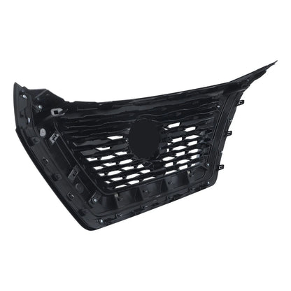 Front Upper Grille with Camera Hole for Nissan Rogue (2021–2023) Chrome Black