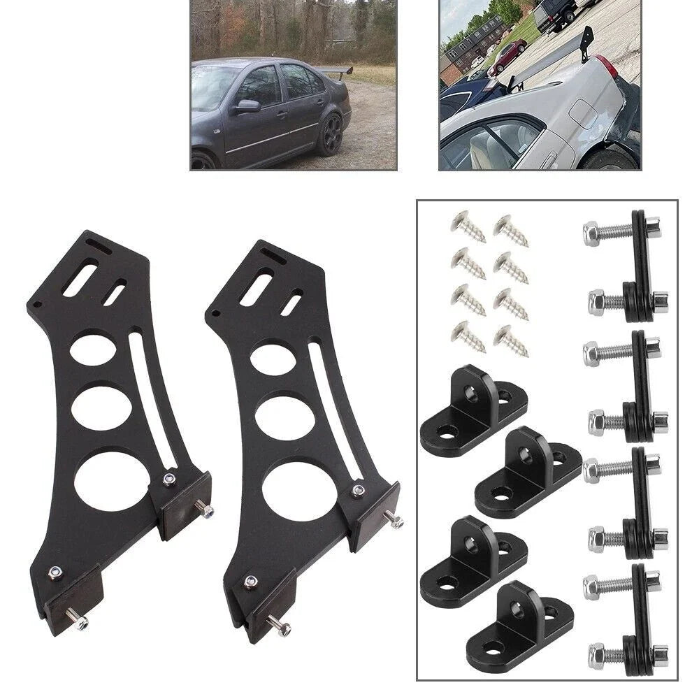 10" Style Spoiler Mount Brackets for Universal Cars (CNC Rear Wing)