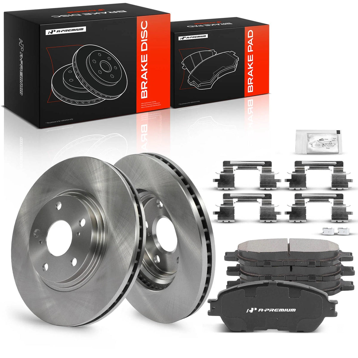 Set of 4 Front Disc Brake Rotors & Ceramic Pads for Lexus ES330 (2004–2006) - JBR737EVC, 980077FZN, 12144088, 32044088, 60076055, R-31266, P-906A