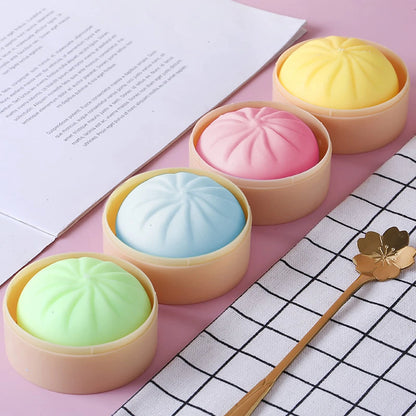 Set of 4 Colorful Dumpling Stress Balls Fidget 1.6 inches