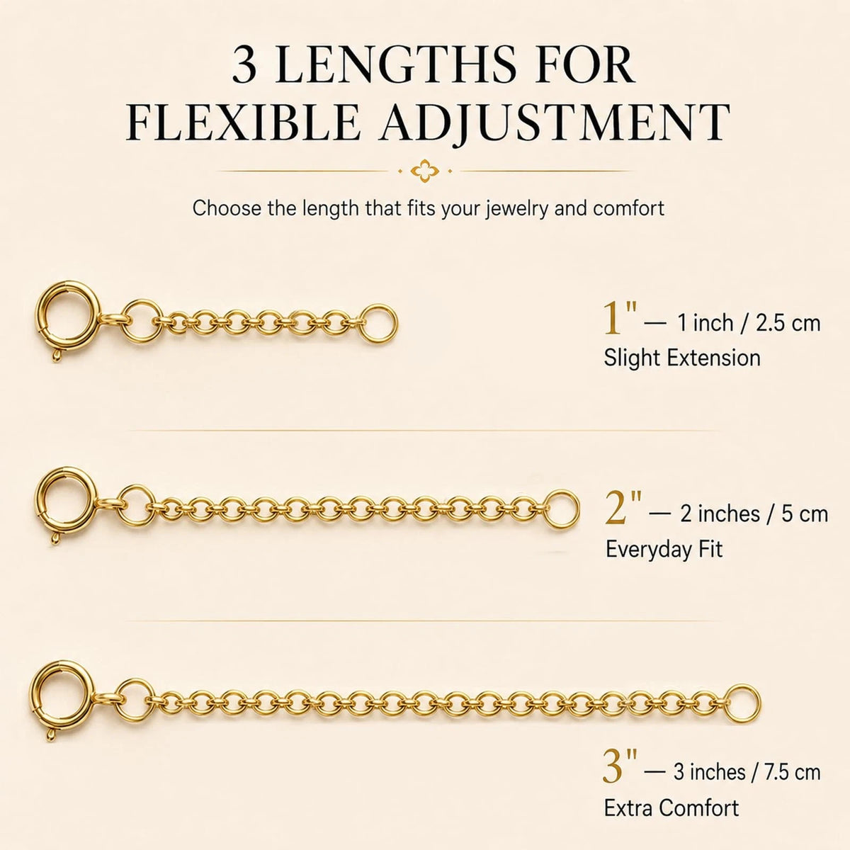 3X Necklace Extender for Bonison (18k Plated)