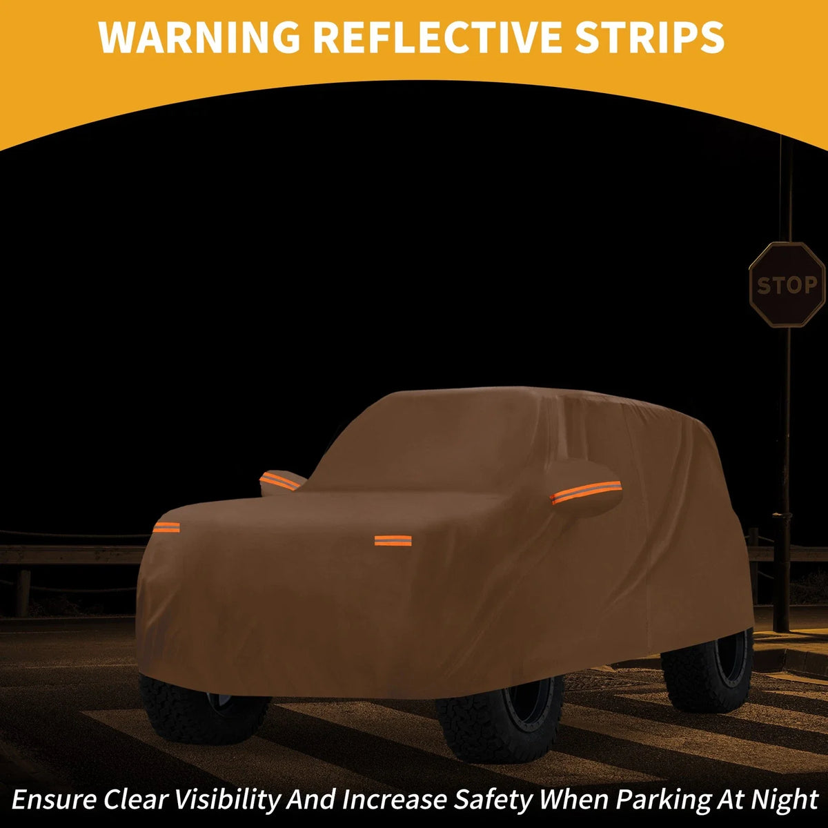 Waterproof Car Cover for Ford Bronco (2021–2023) 210D-PU Orange