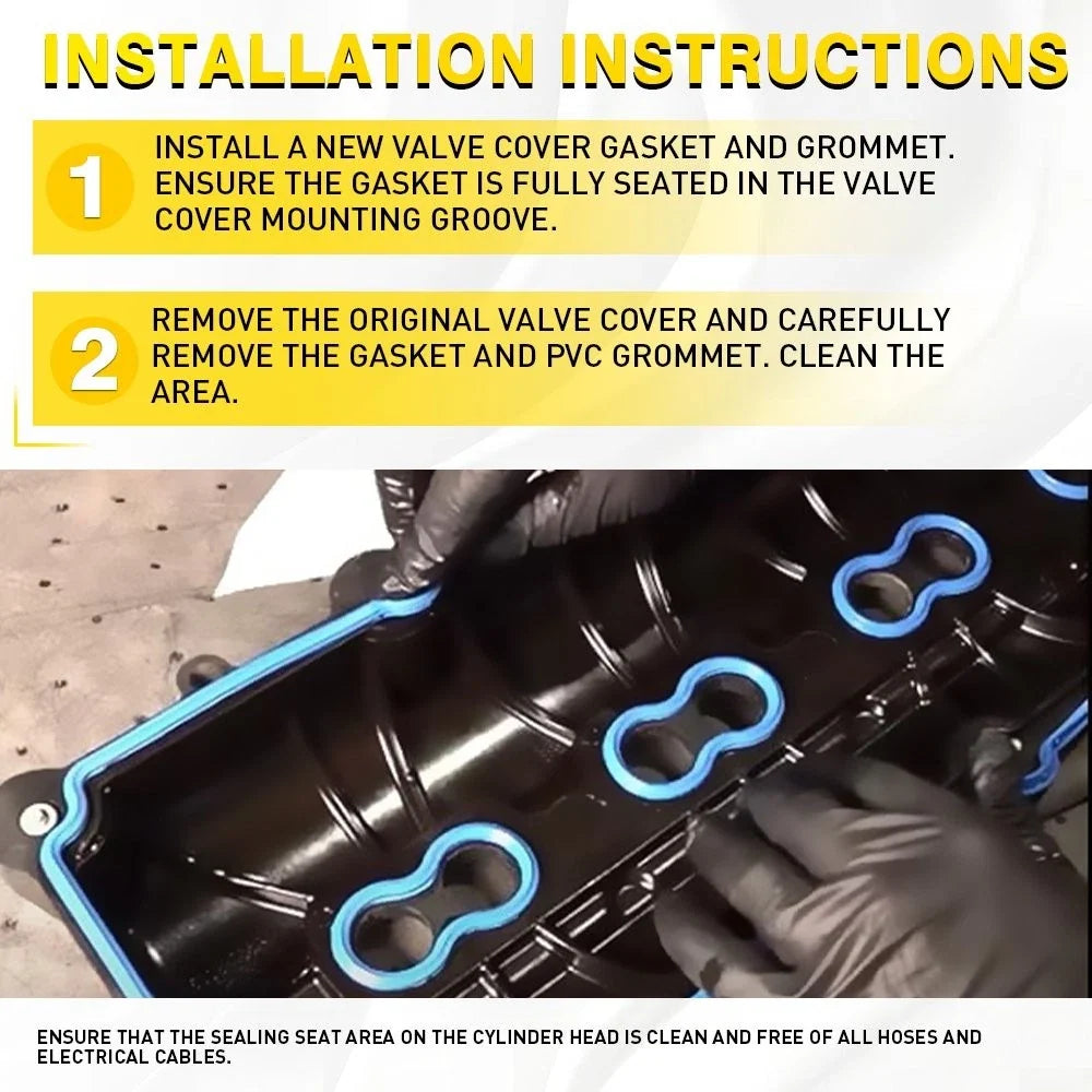 Set of 2 Valve Cover Gaskets for Chrysler 300 Dodge Challenger Durango (2005–2020)