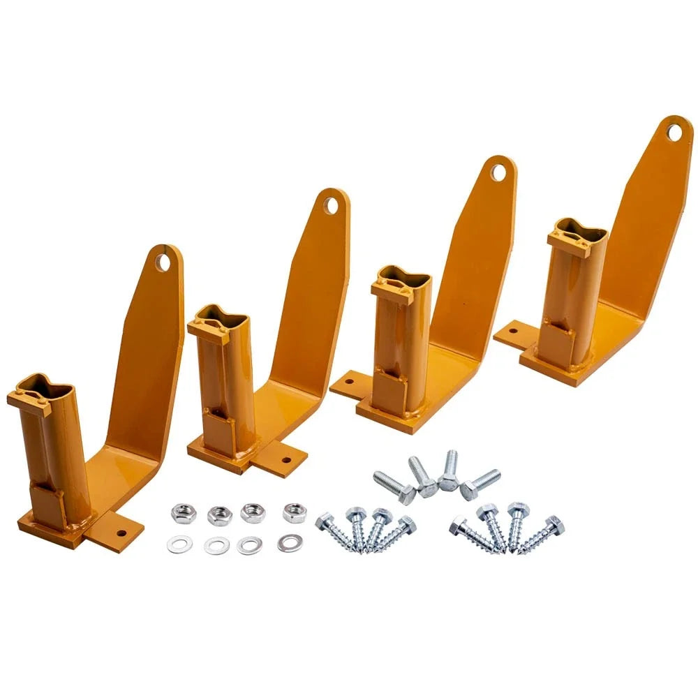 Set of 4 Universal Powder Coated Camper Tie Downs for Full-Size Pickups