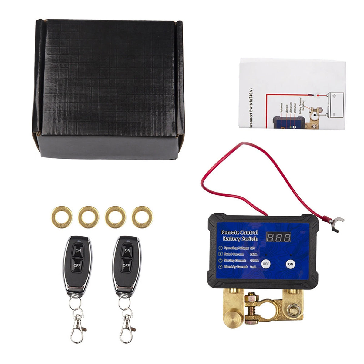 12V Car Remote Battery Shut Off Switch for RVs, Trucks, ATVs, UTVs