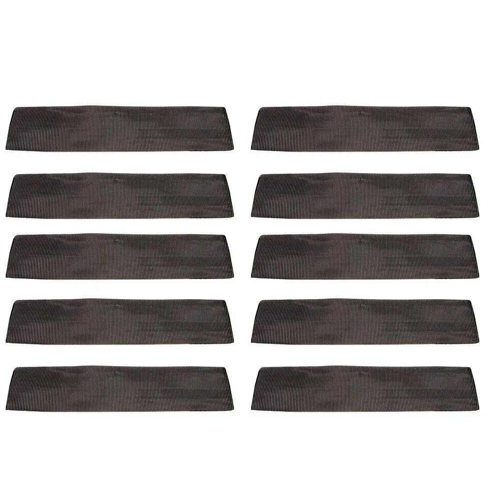 Set of 10 Black Cordura 12" Sliding Sleeves for 2" Ratchet Tie-Down Strap