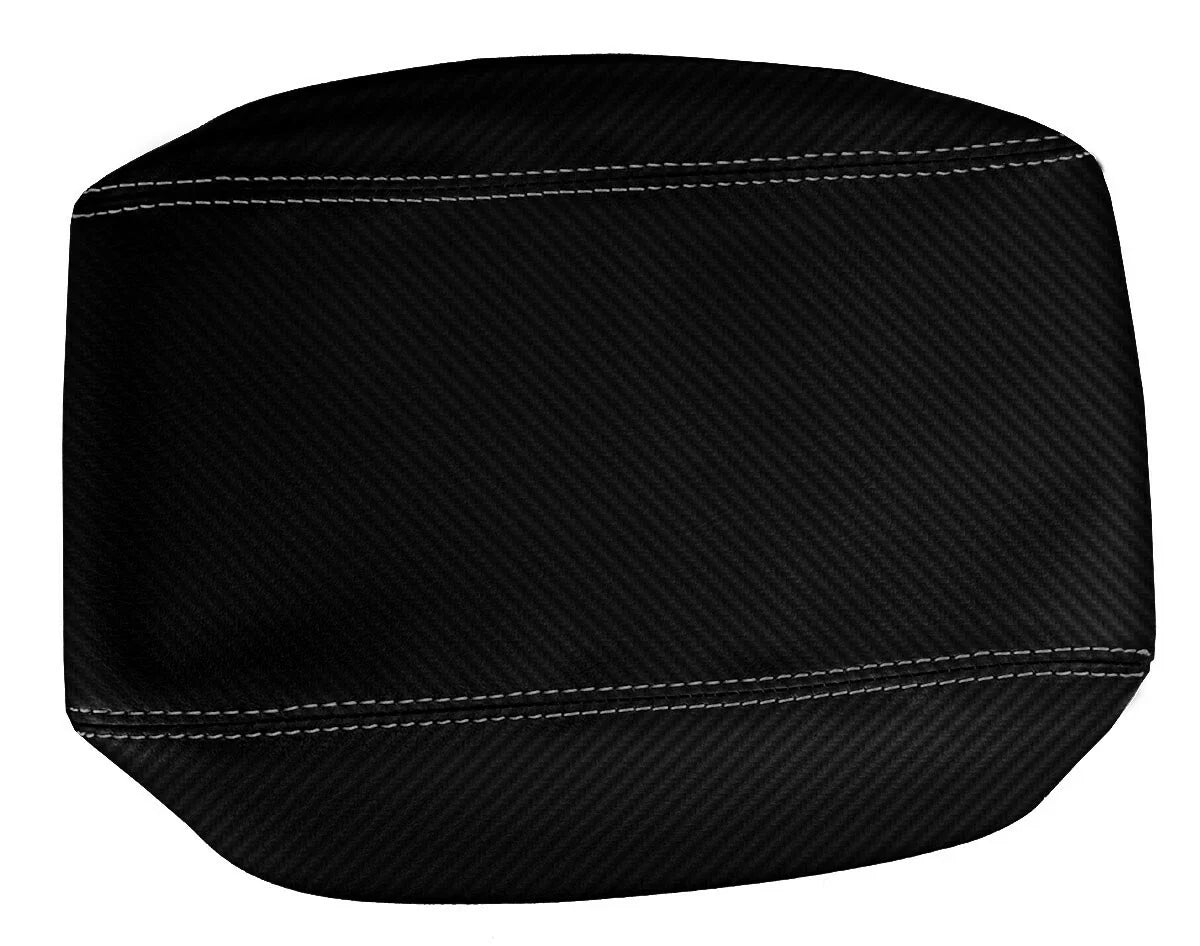 Carbon Fiber Console Lid Armrest Cover for Lexus SC300 (1992–2000) Gray Stitch