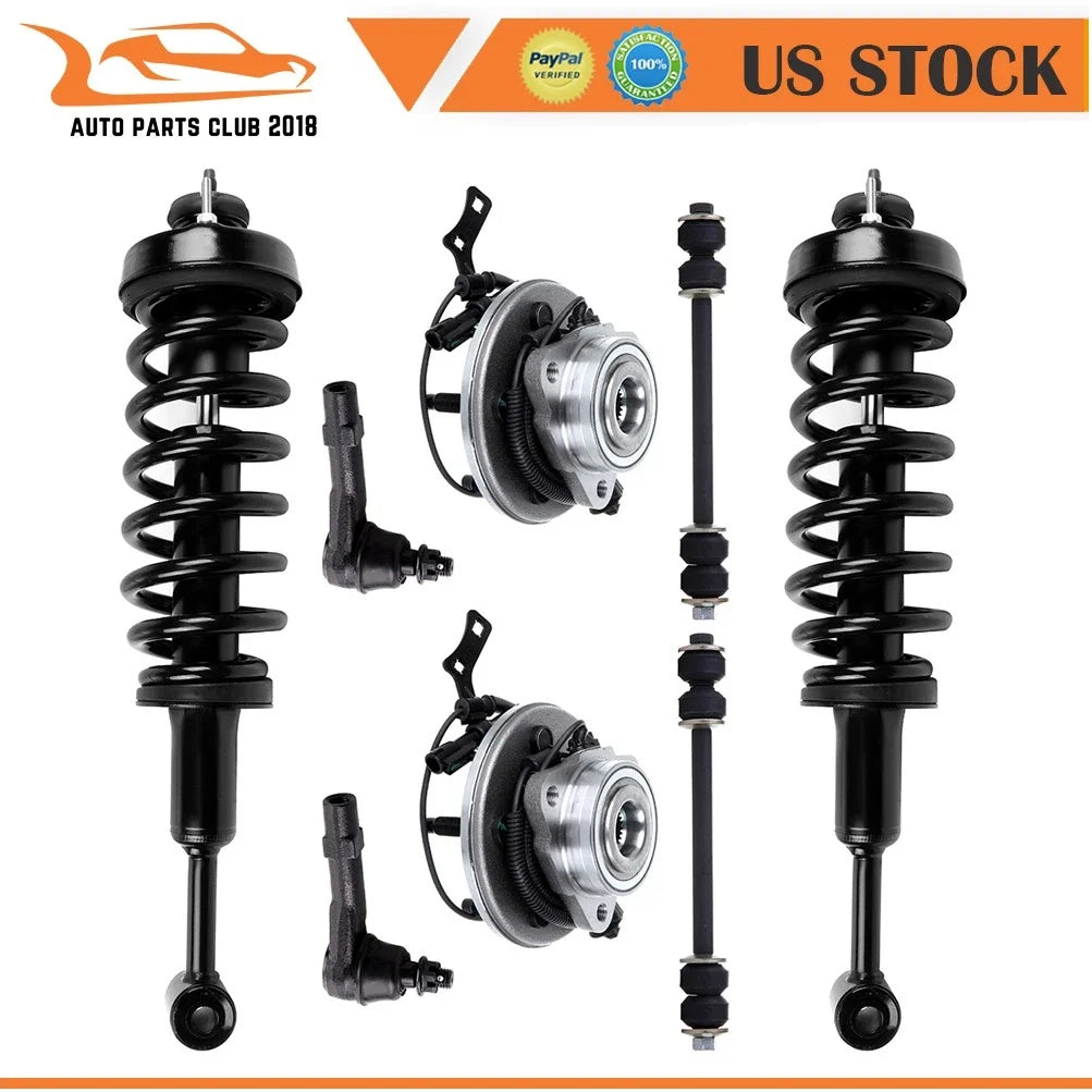 Front Struts Assembly Wheel Hub Tie Rods Sway Bars for Mercury Mountaineer (2006–2010)