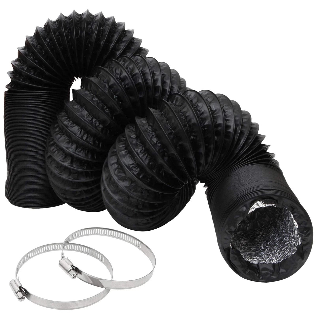 3 Inch Flexible Ducting Hose for Automotive Use (16.5 Feet) Black