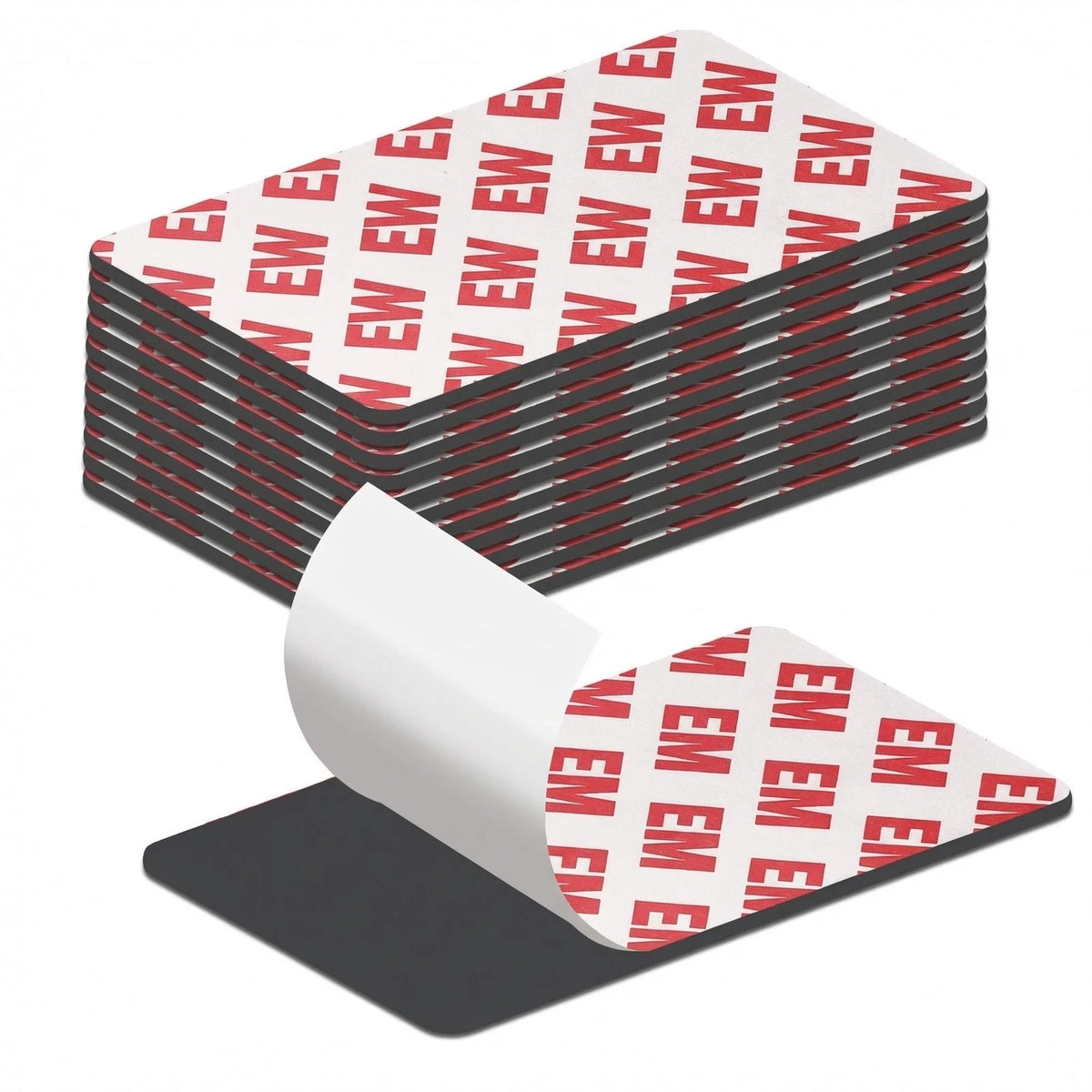 16-Pack Flexible Magnetic Strips with Adhesive Backing (1"x3")