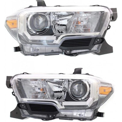 Headlight Assembly Pair for Toyota Tacoma (2016–2017) PLX-M0-TY1289-B101L-CL360A1, TO2502243, TO2503243