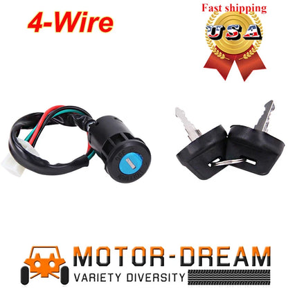 4-Wire Ignition Key Switch for Taotao ATV Quad 110cc 125cc 135cc (2010–2023)