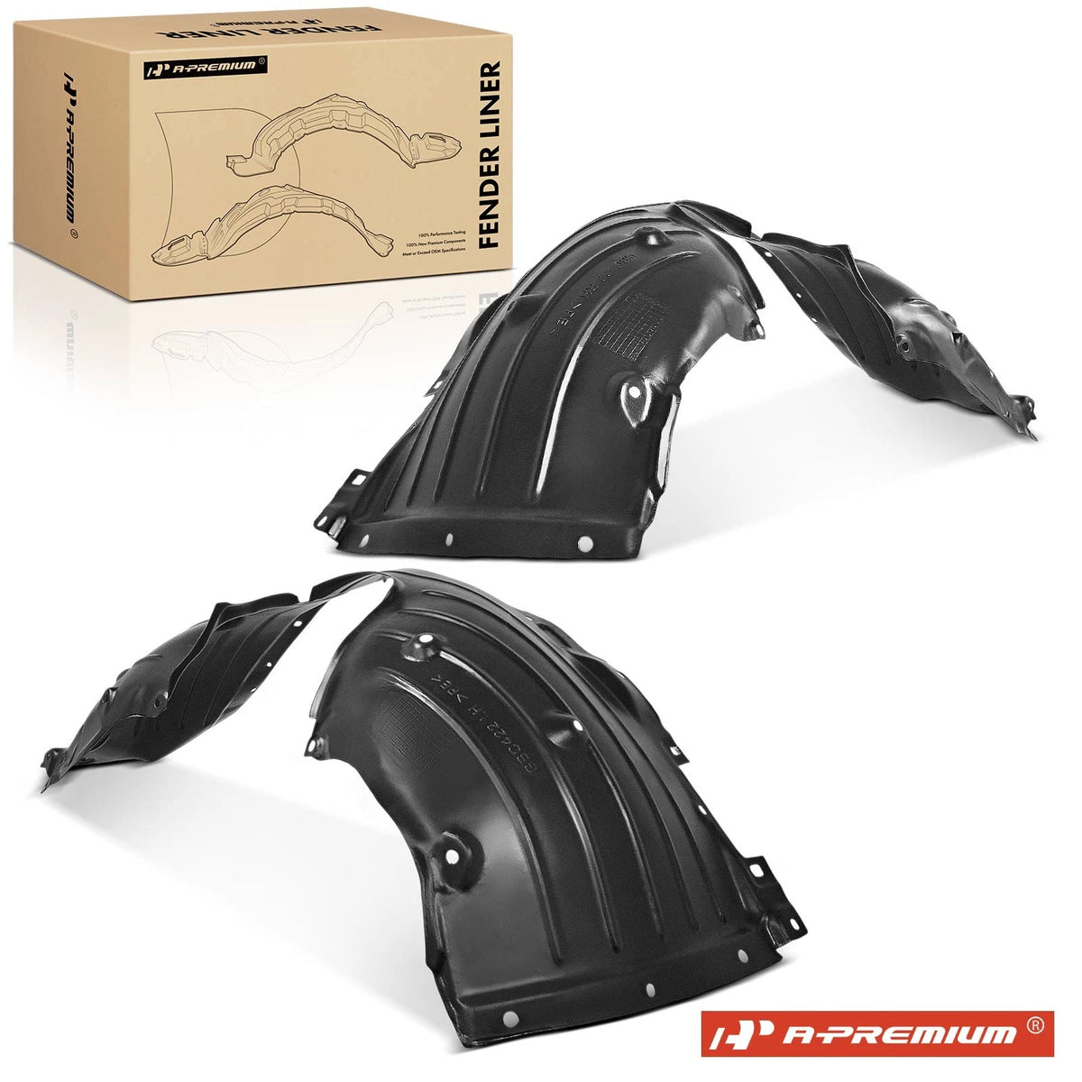 2X Inner Fender Liner Splash Guard for Mazda (VA4056140, VA4056130, MA1248157, MA1249157)