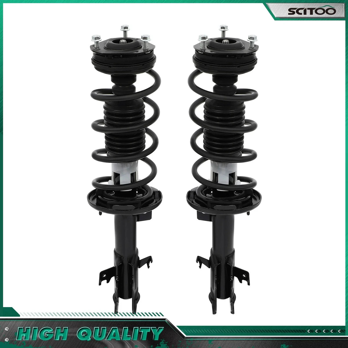 Front Pair Shocks & Struts with Coil Springs for Ford Fiesta (2011–2013)