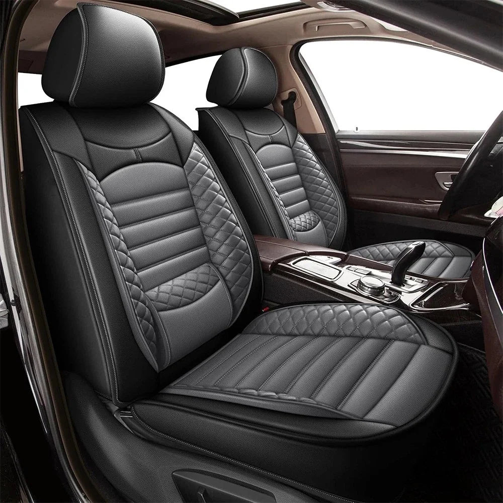 Set of 2 PU Leather Seat Covers for Ford/Toyota 5 Seats (2010–2023)