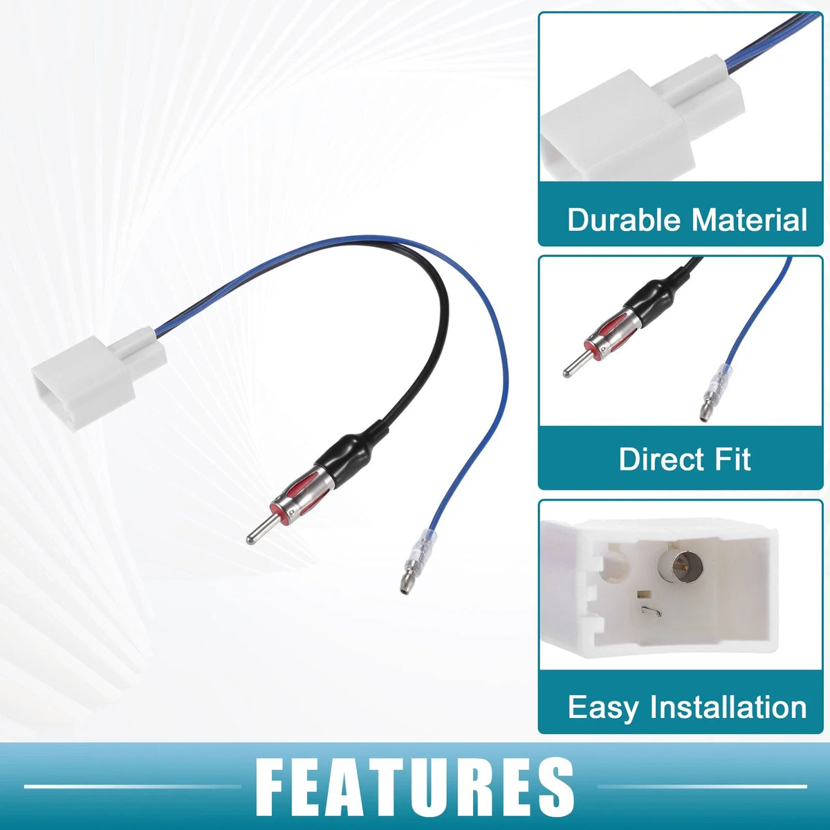 Stereo CD Player Radio Wiring Harness with Antenna Adapter for Toyota (2010–2019)